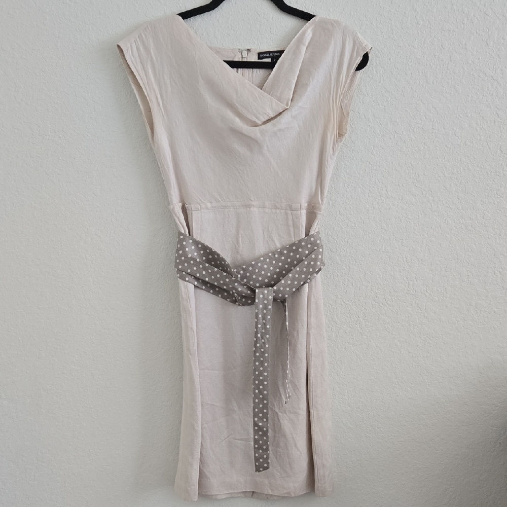 Banana Republic Size 2 Petite Midi Dress w/ Sash